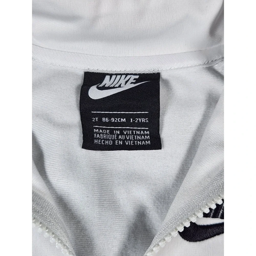 Nike Toddlers' Full Zip 2-Piece Tracksuit Set- 2T, Black/White